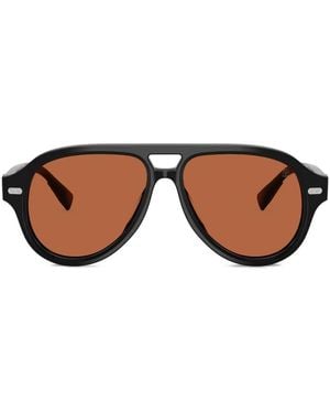 Brunello Cucinelli Pilot-Frame Sunglasses - Brown