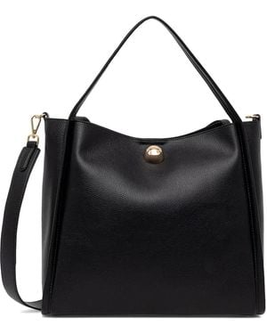Twinset Logo-Plaque Shoulder Bag - Black