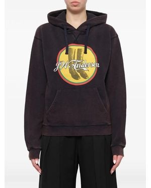 JW Anderson Jwa Cola Boots Hoodie - Blue