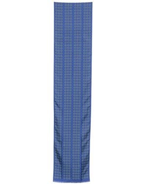 Tom Ford Geometric-Pattern Scarf - Blue
