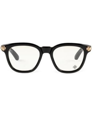 Chrome Hearts Smoke Show Square-Frame Glasses - Black