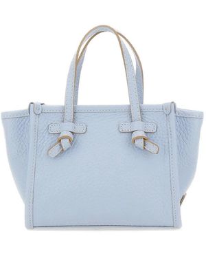 MARCELLA CLUB Miss Marcella Leather Tote Bag - Blue