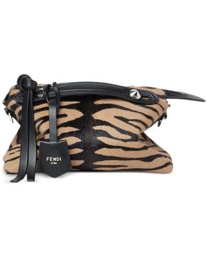 Fendi Leather Clutch Bag - Black