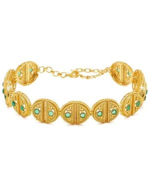 LYNYER Ravi Hemisphere Necklace - Metallic