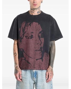 MISBHV Portrait-Print T-Shirt - Black