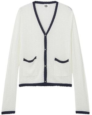 B+ AB V-Neck Cardigan - White