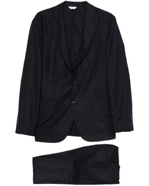 Boglioli Overhemd Met Krijtstreep - Zwart