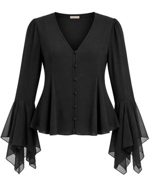 MICHAEL Michael Kors Blouse Georgette - Black