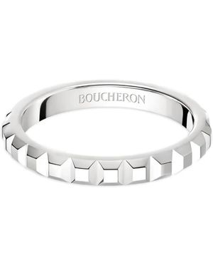 Boucheron Clou De Paris Platinum Wedding Band Ring - Metallic