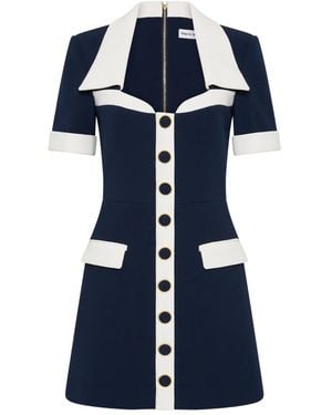 Rebecca Vallance Robe Courte Ula Boutonnée - Bleu