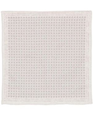 Eleventy Fazzoletto Da Taschino Con Stampa Geometrica - Bianco