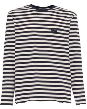 Fay Striped T-Shirt - Blue