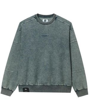 Izzue Pullover Mit Acid-Wash-Effekt - Grün