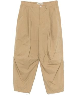 Mordecai Pleat Stripe-Detail Cargo Trousers - White