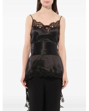 Givenchy Lace Embroidered Camisole Top - Black