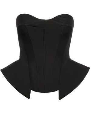 V:PM ATELIER Hunter Peplum Top - Black