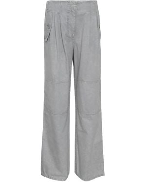 Ulla Johnson Casey Pleated-Pocket Pants - Grey