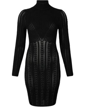 Liu Jo Punched Braided Ribbon Dress - Black
