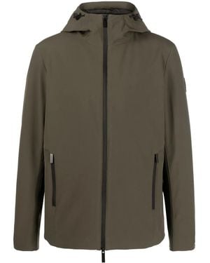 Woolrich Padded Drawstring Hooded Zip Jacket - Green