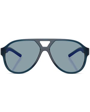Scuderia Ferrari Pilot-Frame Double-Bridge Sunglasses - Blue
