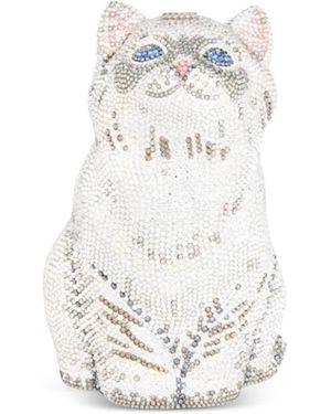 Judith Leiber Kitten Cloud Clutch Bag - White