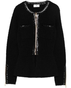 Elisabetta Franchi ジップアップ カーディガン - ブラック