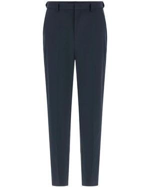 ALPHATAURI Palas Logo-Plaque Slim-Fit Trousers - Blue