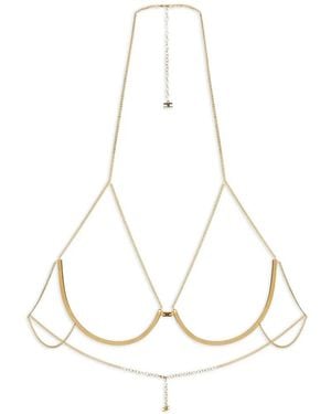 Elisabetta Franchi Brassier-Design Bodychain - White