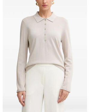 Marc O' Polo Long-Sleeve Polo Shirt - White