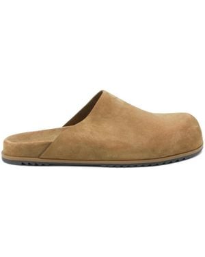 Rick Owens Granola Suede Mules - Brown