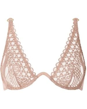 Aubade Éloge Du Désir Embroidered Triangle Bra - Natural