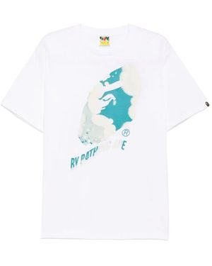 A Bathing Ape Graphic-Printed T-Shirt - Blue