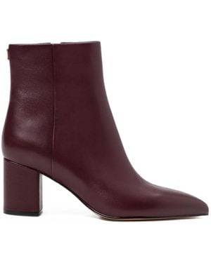 Twinset Leather Ankle Boots - Purple