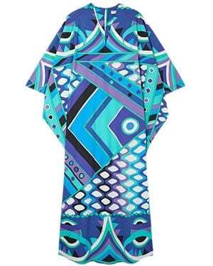 PUCCI Caftán Con Estampado Vivara - Azul