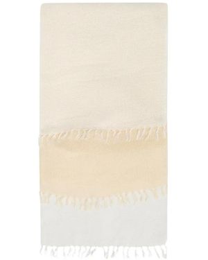 Issey Miyake Slits Stole Fringed Paneled Belt - White
