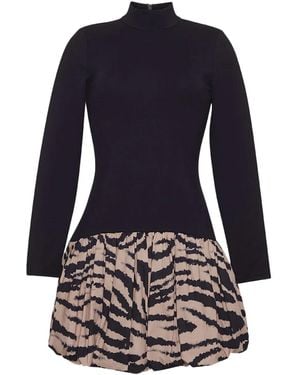 Cara Cara Issa Zebra-Print Mini Dress - Blue