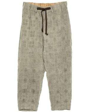 Uma Wang Check-Pattern Drawstring Pyjamas - Multicolour