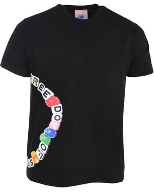 FREEDOM OF SPACE Graphic-Print T-Shirt - Black