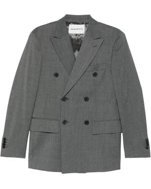 Amaranto Blazer Met Dubbele Rij Knopen - Grijs