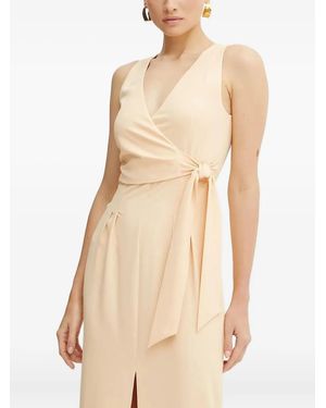 Patrizia Pepe Wrap-Tie Maxi Dress - Natural