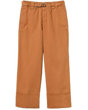 Twinset Bull Belted Cuffed Pants - Orange