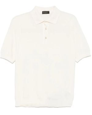Dell'Oglio Knitted Polo Shirt - White
