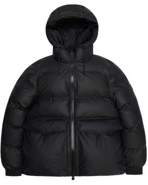 Rains Alta W Quilted Hooded Jacket - Black