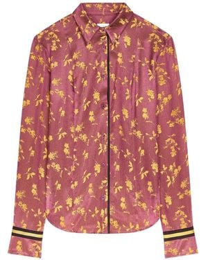 Dries Van Noten Chemise À Motif En Jacquard - Rouge