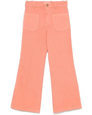 Chloé Pantaloni Svasati Crop - Arancione