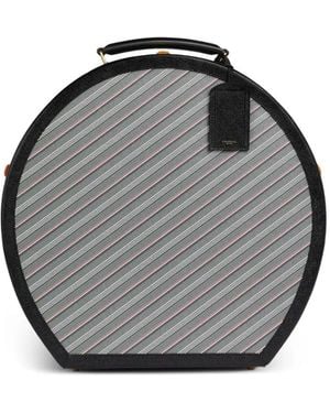 Thom Browne Caja Para Sombrero A Rayas Con Monograma - Negro