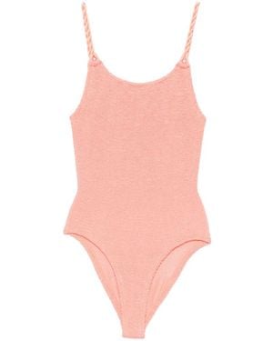 Hunza G Costume Da Bagno Con Effetto Increspato - Rosa