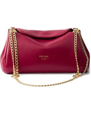Prada Small Tumulte Shoulder Bag - Red