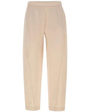 Elena Miro High-Rise Tapered Pants - White