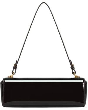 POTAMY Stripe Leather Shoulder Bag - Black